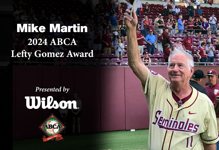 Mike Martin honored with the 2024 ABCA/Wilson Lefty Gomez Award