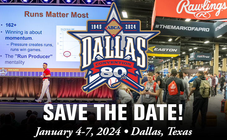 ABCA Convention Save the Date with a photo of the clinics and Trade Show