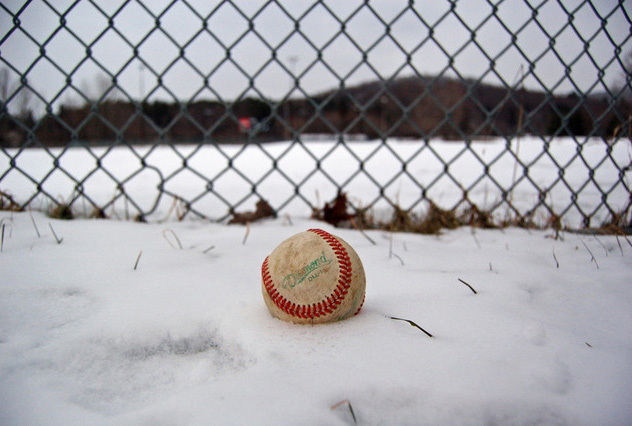 Baseball in the Snow