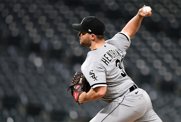 White Sox closer Liam Hendriks pitching