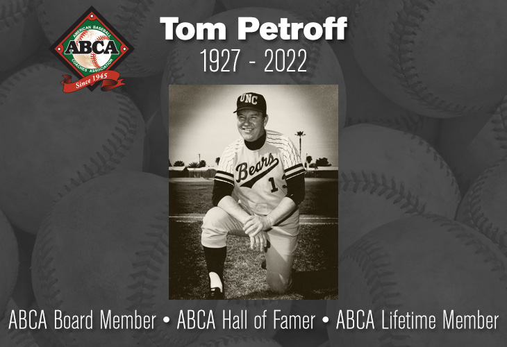 Tom Petroff Memorial Photo with text of his career highlights